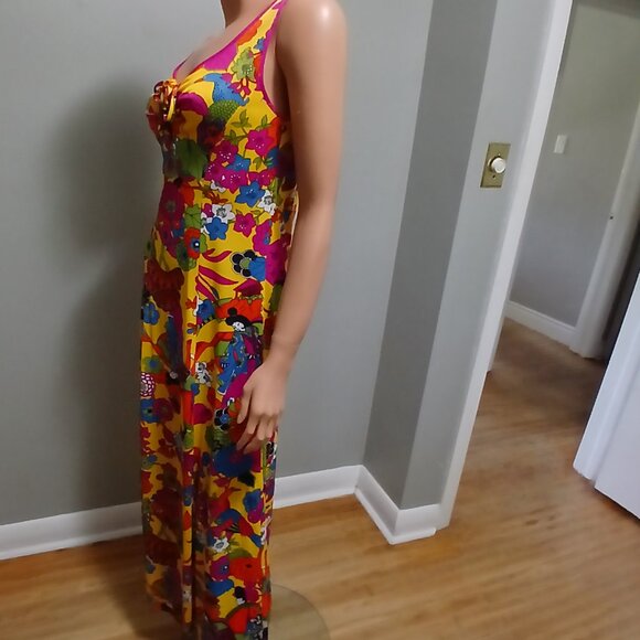 Stunning VTG Nighty 1960-70s Lingerie D'Amor by Molyclaire Size S Silky Oriental - Picture 7 of 16